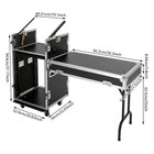 14u Pa Dj Rack Dj Table Top Network   Stereo Rack With 4 Wheels Plywood Boards