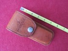 Vintage Schrade Leather Knife Sheath 5 5  Brown Belt Loop Snap Pouch Case Only