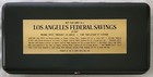 Vintage Los Angeles Federal Savings Metal Cash Box W  Keys - Mid-century - Rare 