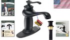 Compact Vintage Matte Black Faucet - Effortless Installation   Stylish Design