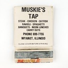 Wyanet Illinois Muskie s Tap Matchbook 1950s Pinup Beer Liquor Wine Girl D1781