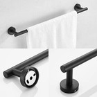 4pcs Bathroom Hardware Accessories Set Wall-mount Stainless Steel Towel Bar Set