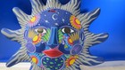 Talavera Sun Face Mexican Pottery Folk Art Hand Painted Wall Decor 9 