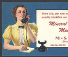 Lg Advertising Ink Blotter Mineral Salts Mineralized Sugar M S Mfg Co Chicago 22