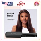 Revlon Ceramic Coated 2  Flat Iron Hair Straightener  Black