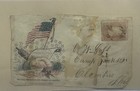 Rare Civil War Envelope Cover Union Flag Handshake Camp Jackson Oh 1861-1865