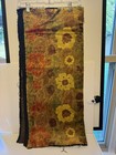 Rare Vintage Mid Century Retro 70   s Retro Floral Velvet Heavyweight Fabric 55x30