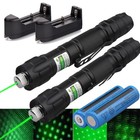 2pack 2in1 532nm Green Laser Pointer Pen Light Astronomy Beam Rechargeable Lazer