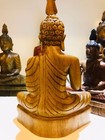 Buddha Statue Handcarved Wood Bodhisattva Buddhism Sculpture Craft Wood Figurine