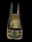 Talavera Mexican Pottery Napkin Holder Blue  Yellow   White Hand Made   Painted
