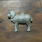 Vintage 1920s  German Dresden Foil Embossed Cardboard Lamb Christmas Ornament