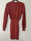 Shein Rust Red Ribbed Sweater Dress Women   s Medium M Long Sleeve Knit Bodycon
