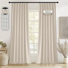 Ed Full Blackout Curtains For Living 40 w X 90 l  pack Of 2  Linen Pinch Pleat