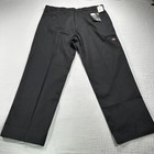 New Dickies Double Knee Work Pants Mens 48x34 Black Uniform Trousers Loose Nwt
