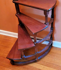 Victorian Elegance  48  Vintage Wooden Spiral Library Ladder bookcase Stairs