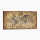 A Map Of The World  Royal Society Vintage Maps Canvas Wall Art Print