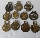 Lot Of 11 Vintage Horse Brass Medallions British