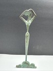 Modernist Brass Female Sculpture Abstract Woman Figure Green Patina Vintage Rare
