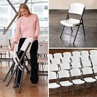 Lifetime Commercial Grade Folding Chair  4 Pack  White Granite