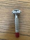 Beautifully Restored Vintage Gillette Red Tip  Plated In Nickel