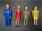 Vintage 1950s Renwal Plastic Dollhouse Family Figures Lot Mom Dad Brother Sister