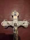 Wall Cross Crucifix  Vintage Mother Pearl Olive Handmade