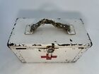 Vintage Red Cross First Aid Medical Kit Metal Box 12x7x6 75 In