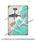 Wwii War Pilot Safety Poster Stop This-taxi Carefully Metal Tin Sign Art Posters