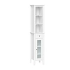  Prescott Tall Bathroom Storage Cabinet With Reeded Soft-close Glass Door 3 