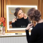 Lighted Makeup Mirror  17 3 x13  Hollywood Vanity Mirror With Lights  Three C   