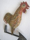 Antique Vintage Iron Rooster Weather Vane Hand Made Weathervane