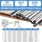 Meite 22ga 3 8  Crown 304 Stainless Steel Upholstery Staples 3 8  - 1 2  71 Type