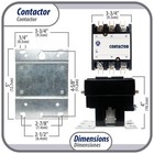 Appli Parts Apac-37524 Heavy Duty 3 Poles Contactor 75 Amp 24 Volts Coil Replace