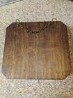 Vintage Antique  Nautical Embossed Brass And Wood Wall Hanging Letter Holder