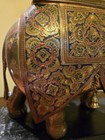 Brass   Enamel Indian Moradabadi Hathi Howdah elephant Carriage carrying Royals 