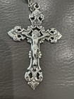 Stunning Sterling Silver Rosary Chapel Priest - 28    Long Vtg 8mm Beads