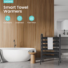 Woho 6-bar Double-deck Towel Warmer Rack Heated 32  Freestanding For Bathroom