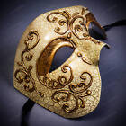 Phantom Of The Opera Venetian Halloween Masquerade Ball Party Face Mask Gold