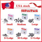 50 Pcs Dental Matrix Sectional Contoured Metal Matrices Bands S m l Sizes 35  m