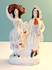 Antique Mid-19th Century Staffordshire Harvest Couple Figurine     12 75    Tall