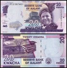 Malawi 20 Kwacha  2020  P-63f  Unc X 1000 Pcs Brick