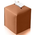 Modern Pu Leather Square Tissue Box Cover Holder-decorative