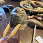 Vintage Inuit Sculpture Carving Of Walrus   2x2   Could Be By Lenwood Saccheus 
