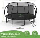 Trampoline Outdoor 10 Ft Trampolines W  Enclosure Net   Ladder   round
