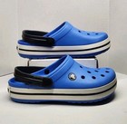 Crocs 11016 Crocband Crocs Clogs Men 4 women 6 Blue   Black Good Used Condition