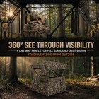 Hunting Blind See Through Pop Up Ground Deer Blind Large Door 360 Degree
