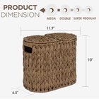 Double Lid Toilet Tissue Holder - Freestanding Basket For 4 Rolls  Waterproof