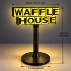 Waffle House Lighted Tabletop Sign Yellow black Restaurants   Fast Food