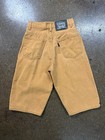 Vintage 90s Kids Levis Shorts Size Small Made In Usa Extremely Big Jean Orange