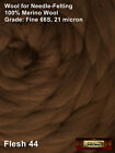 Hr044-100-fs Morezmore Brown 100g Merino Wool Roving For Needle Felting